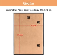 Kollyseek 6 db 50x70 cm képkeret fekete modern plakátkeret akril üveggel 5