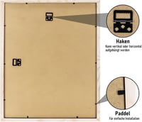 Kollyseek Képkeret 40x50 cm Fenyőfa Paszpartúval Akril Üveggel Törésálló Fali Asztali Fotókeret Lakásdekoráció 5