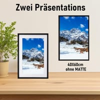 Kollyseek Képkeret 40x60 cm Fekete Fenyőfa Kerettel Paszpartúval Törésálló Akril Üveggel Fali Asztali Fotókeret Lakásdekoráció 5