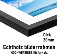 Kollyseek Képkeret 40x60 cm Fekete Fenyőfa Kerettel Paszpartúval Törésálló Akril Üveggel Fali Asztali Fotókeret Lakásdekoráció 2