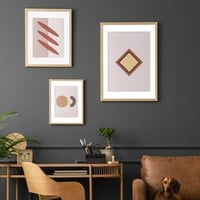 Kollyseek Képkeret 40x60 cm Világos Tölgy Színű Fa Keret Paszpartúval Akril Üveggel Fali Asztali Fotókeret 7