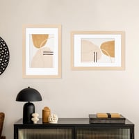 Kollyseek Képkeret 40x60 cm Világos Tölgy Színű Fa Keret Paszpartúval Akril Üveggel Fali Asztali Fotókeret 6
