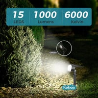 kolpop Napelemes Kültéri Lámpa Szett, 10 db, 800 lm, IP67 Vízálló, 3 Fényerő Mód, Hideg Fehér, Kerti Spotlámpa Falra Szerelhető 3