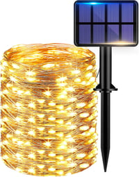 kolpop Napelemes Tündérfények 22m 220 LED Kültéri Dekoráció 8 Móddal 1