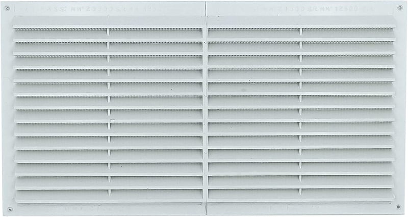 Kombi 225x430 mm Szellőzőrács Rovarháló Fehér Szögletes Szellőzés