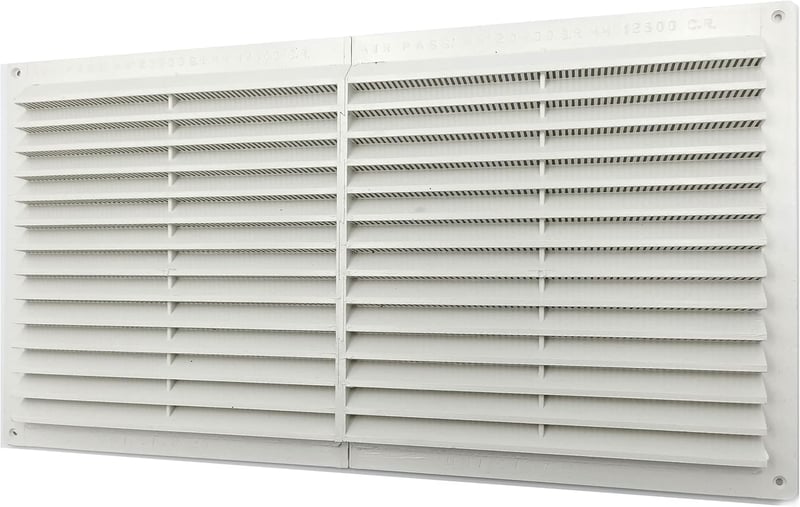 Kombi 225x430 mm Szellőzőrács Rovarháló Fehér Szögletes Szellőzés