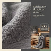 Komfortec súprava 2 ks saunových uterákov 80x200 cm, 100% bavlna, antracitovo sivá, veľký rozmer, nadýchané a rýchloschnúce 6