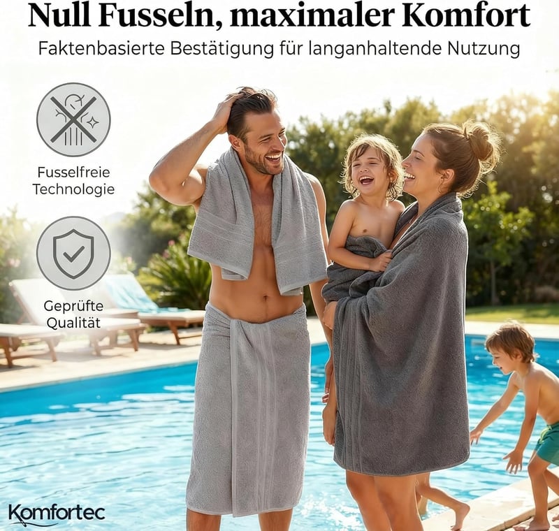 Komfortec 2 db szauna fürdőlepedő 80x200 cm 100% pamut antracit/ezüst