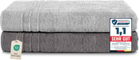 Komfortec 2 db szauna fürdőlepedő 80x200 cm 100% pamut antracit/ezüst 1