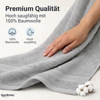 Sada 8 uterákov Komfortec, 4 osušky (70x140 cm) a 4 uteráky na ruky (50x100 cm), 100% bavlnené froté, biela 6