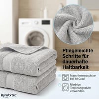 Sada 8 uterákov Komfortec, 4 osušky (70x140 cm) a 4 uteráky na ruky (50x100 cm), 100% bavlnené froté, biela 4