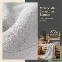Sada 8 uterákov Komfortec, 4 osušky (70x140 cm) a 4 uteráky na ruky (50x100 cm), 100% bavlnené froté, biela 2