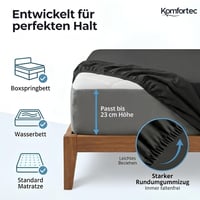 Komfortec Jersey plahta s gumicom 180x200 cm, 100% pamuk, 135 g/m², mekana, prozračna, Oeko-Tex certificirana, za boxspring i nadmadrace, antracit 2