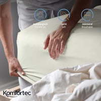 Komfortec Pamut Gumis Lepedő 200x200 cm 30 cm Zsebmélység Krém 3