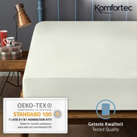 Komfortec Pamut Gumis Lepedő 200x200 cm 30 cm Zsebmélység Krém 7