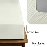 Komfortec Pamut Gumis Lepedő 200x200 cm 30 cm Zsebmélység Krém 4