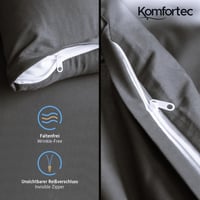 Komfortec Premium Ágynemű Szett 155x220 cm Antracit Mikrofiber Párnahuzattal - 155x220 + 1x 40x80, Charcoal 4