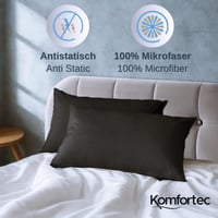 Komfortec Premium Ágynemű Szett 155x220 cm Antracit Mikrofiber Párnahuzattal - 155x220 + 1x 40x80, Charcoal 3
