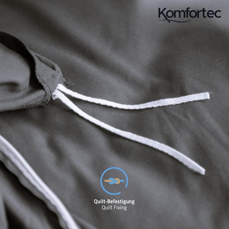 Komfortec Premium Ágynemű Szett 155x220 cm Antracit Mikrofiber Párnahuzattal - 155x220 + 1x 40x80, Charcoal