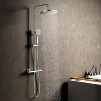 KOMIRO Termosztátos Zuhanysystem 23x23cm Esőzuhany 5 Funkció Kézizuhany Rozsdamentes Acél 1