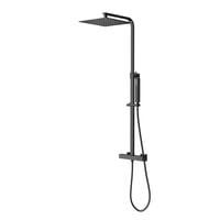 Sprchový set s termostatickou batériou KOMIRO, hlavová sprcha 250x250 mm a ručná sprcha – čierny 2