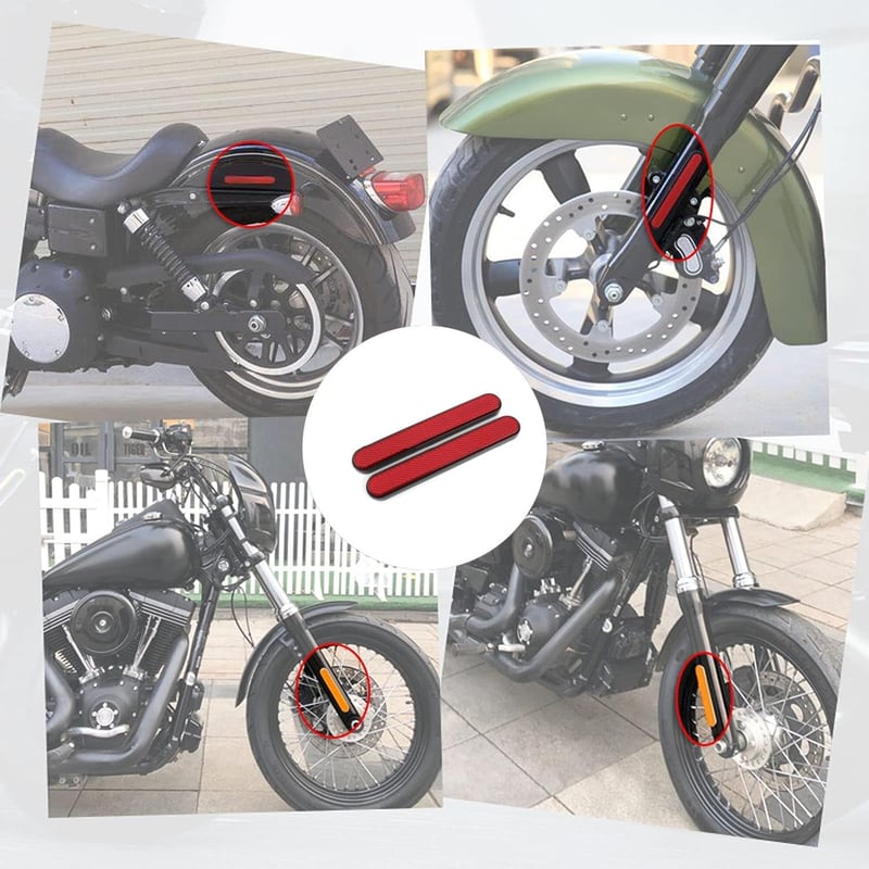 KOMUNJ 2db Motoros Kerékpár Hátsó Reflektor 143x28mm Robogó Visszaverő