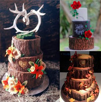 KOMUNJ Fakéreg Mintázó Szilikon Forma Rózsaszín - Fondant Díszítő Sablon Torta Dekorációhoz DIY Sütemény Készítéshez 6