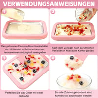 KOMUNJ Nerezový prístroj na výrobu rolovanej zmrzliny s 2 špachtľami, DIY výrobník zmrzlinových roliek, chladiaca tácka na zmrzlinu 6