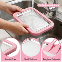 KOMUNJ Nerezový prístroj na výrobu rolovanej zmrzliny s 2 špachtľami, DIY výrobník zmrzlinových roliek, chladiaca tácka na zmrzlinu 5