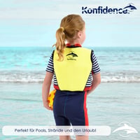 Vestă de înot Konfidence cu centură de siguranță detașabilă pentru copii - flotabilitate reglabilă, conformitate CE, mărimea S (15-19 kg), Oahu Pink 6