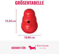 KONG Wobbler Kutyajáték Tölthető Jutalommal Kicsi Piros 4