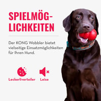 KONG Wobbler Kutyajáték Tölthető Jutalommal Kicsi Piros 5