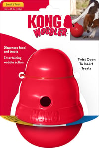 KONG Wobbler Kutyajáték Tölthető Jutalommal Kicsi Piros 9
