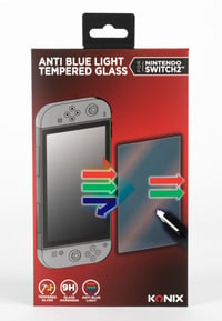 Protecție ecran din sticlă securizată Konix pentru consolă Nintendo Switch 2 - Filtru de lumină albastră - Fără bule - Duritate 9H - 100% transparent 5