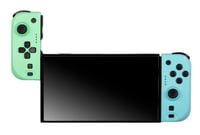 Set de controllere Konix Joypad pentru console Nintendo Switch și Switch OLED - Compatibil cu Nintendo Switch 2 - Baterie de 8 ore - Funcție de vibrație - Verde și Albastru 3