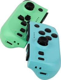 Set de controllere Konix Joypad pentru console Nintendo Switch și Switch OLED - Compatibil cu Nintendo Switch 2 - Baterie de 8 ore - Funcție de vibrație - Verde și Albastru 2
