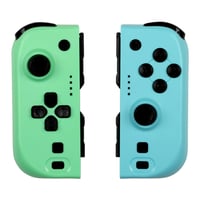 Set de controllere Konix Joypad pentru console Nintendo Switch și Switch OLED - Compatibil cu Nintendo Switch 2 - Baterie de 8 ore - Funcție de vibrație - Verde și Albastru 1