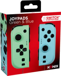 Set de controllere Konix Joypad pentru console Nintendo Switch și Switch OLED - Compatibil cu Nintendo Switch 2 - Baterie de 8 ore - Funcție de vibrație - Verde și Albastru 7