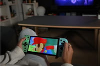 Set de controllere Konix Joypad pentru console Nintendo Switch și Switch OLED - Compatibil cu Nintendo Switch 2 - Baterie de 8 ore - Funcție de vibrație - Verde și Albastru 5