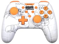 Controler cu fir Konix Naruto Shippuden pentru Nintendo Switch, Switch 2 și PC - Vibrații - Cablu 3 m - Motiv Kakashi - Alb 7