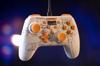 Controler cu fir Konix Naruto Shippuden pentru Nintendo Switch, Switch 2 și PC - Vibrații - Cablu 3 m - Motiv Kakashi - Alb 6