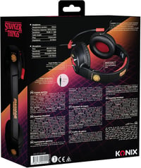 Konix Stranger Things Hellfire Club vezetékes gamer fejhallgató, 3,5 mm jack, 1,5 m kábel - PC/PS5/Switch 2/Xbox 7