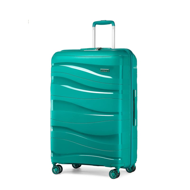KONO Set Kofera s Kozmetičkom Torbicom, Putna Torba od 100% PP Materijala s Tvrdom Stranicom, Tirkizne Boje
