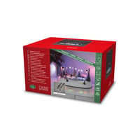 Konstsmide 4254-000 LED ukrasna rasvjeta klizalište s glazbom, 12 šarenih dioda, na baterije i USB, za unutarnju upotrebu, crni kabel, 3 x AA 1,5V 2
