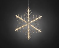 Konstsmide 4540-103 LED akrylová snehová vločka silueta – vonkajšia dekorácia (IP44), 40x40 cm, 24 teplých bielych LED diód, 6-hodinový časovač, napájanie na batérie 2