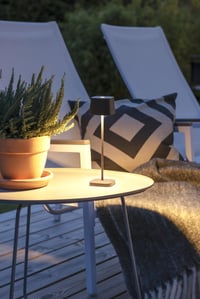 Akumulátorová stolná lampa Konstsmide Capri Mini čierna | Interiérová/exteriérová | 7829-750 | 7 x 20 x 7 cm 7