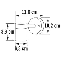 Vonkajšie nástenné svietidlo Konstsmide Modena 7572 – 6x9 cm, 1x35W, IP44, nehrdzavejúca oceľ 4