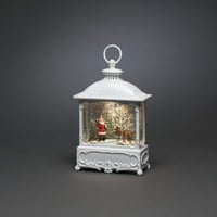 Lampă cu apă Konstsmide Moș Crăciun mare cu ren, alb antic, întrerupător pornit/oprit, temporizator 5h, pe baterii, interior, LED alb cald - 4397-200 2