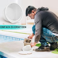 KONTONTY Kôš do skimmera 20 cm, veľký filtračný kôš do bazénového skimmera, opakovane použiteľný s rukoväťou, kompatibilný s Hayward 2, príslušenstvo na čistenie bazénov 7