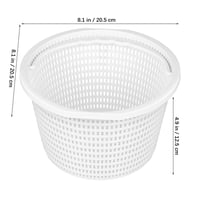 KONTONTY Kôš do skimmera 20 cm, veľký filtračný kôš do bazénového skimmera, opakovane použiteľný s rukoväťou, kompatibilný s Hayward 2, príslušenstvo na čistenie bazénov 2